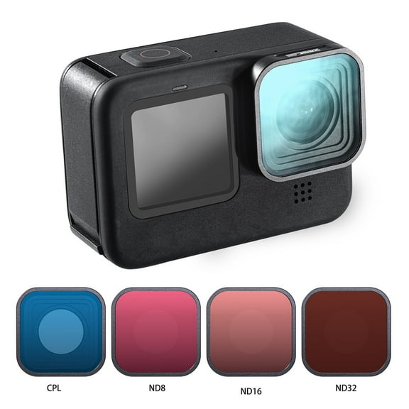 4-Pack Lens Filter ND8 ND16 ND32 CPL Compatible for GoPro Hero13/12 /11/10/9 Filter Kit Protector for Go Pro 13/12/11/10/9 Accessories