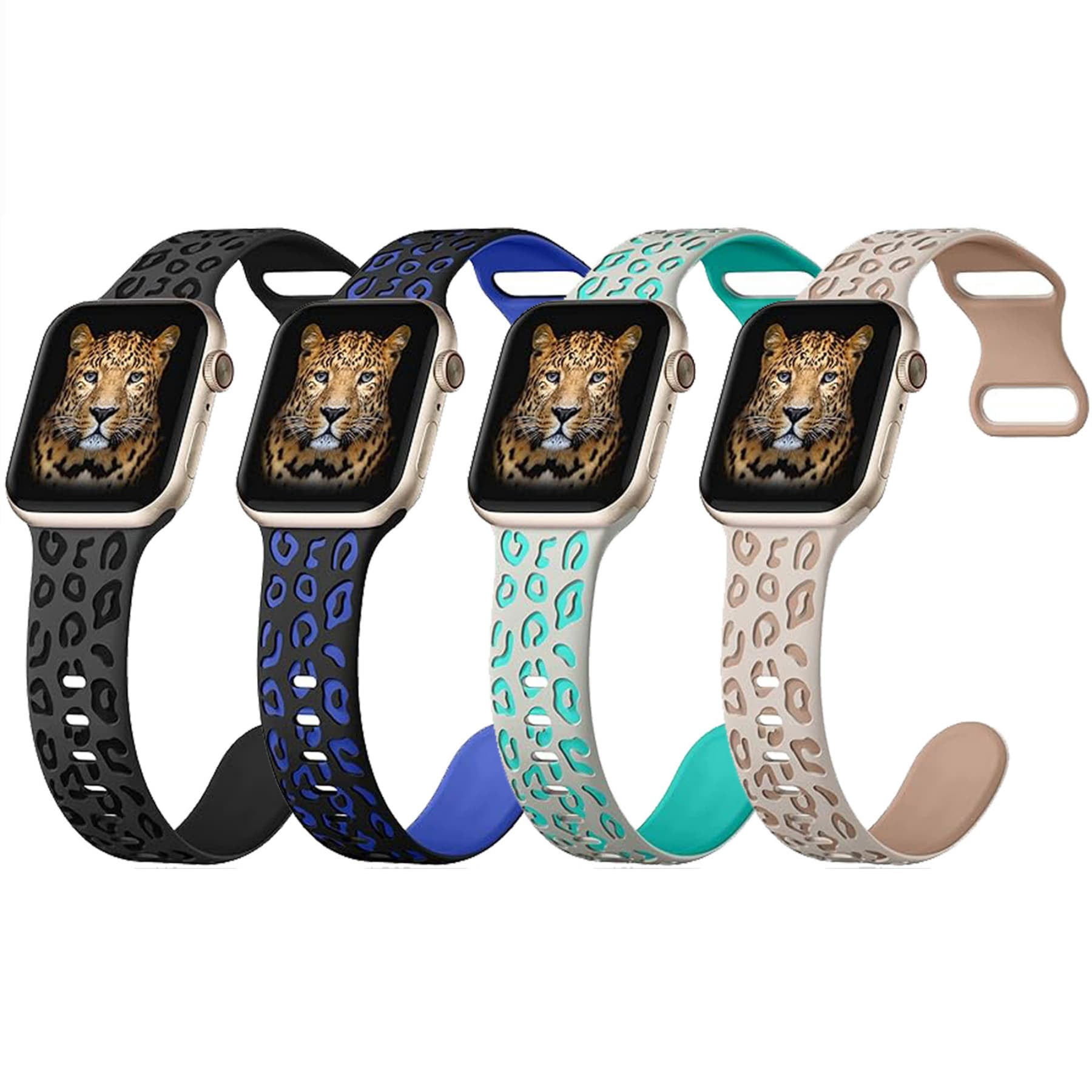 Lavender Leopard Briley‎ Apple Watch Band Size 2 (44/45mm) Wrap Apple Watch Band / 42mm 44mm 45mm / Animal Print  main image 3