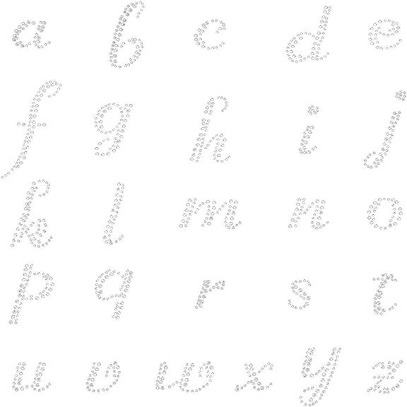 4 Pack Letter Rhinestone Iron on Patch Sparkly Alphabet Letters from A-Z Hotfix Transfer Patch Clothing Projects Shoes Garments Bags
