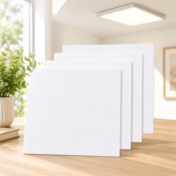 4-Pack Light Diffuser Sheets, 11.8x11.8 Inch PC Adhesive Panels for Ceiling Downlights