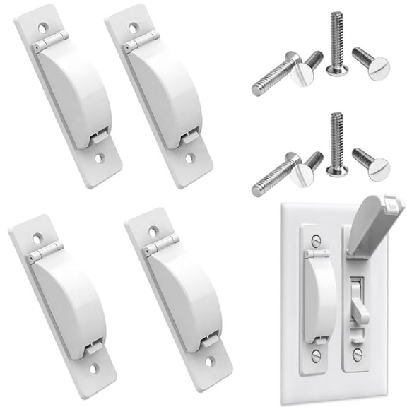 4 Pack Child Proof Light Switch Cover, Anti-Tamper Wall Switch Guard to Stop Accidental Light Switching