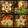 4 Pack Lighted Candle,Star, , Snowflake Christmas Window Silhouette