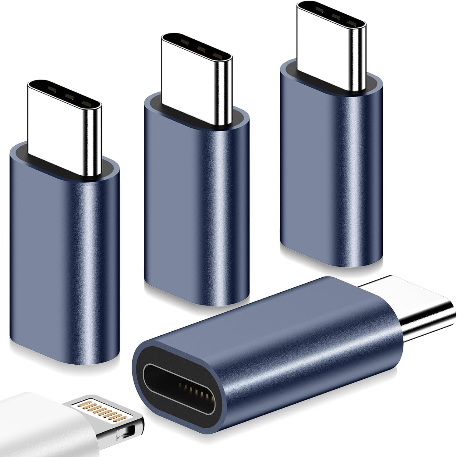 4 Pack for Lightning Female to USB C Male Adapter,Support 27W PD Fast