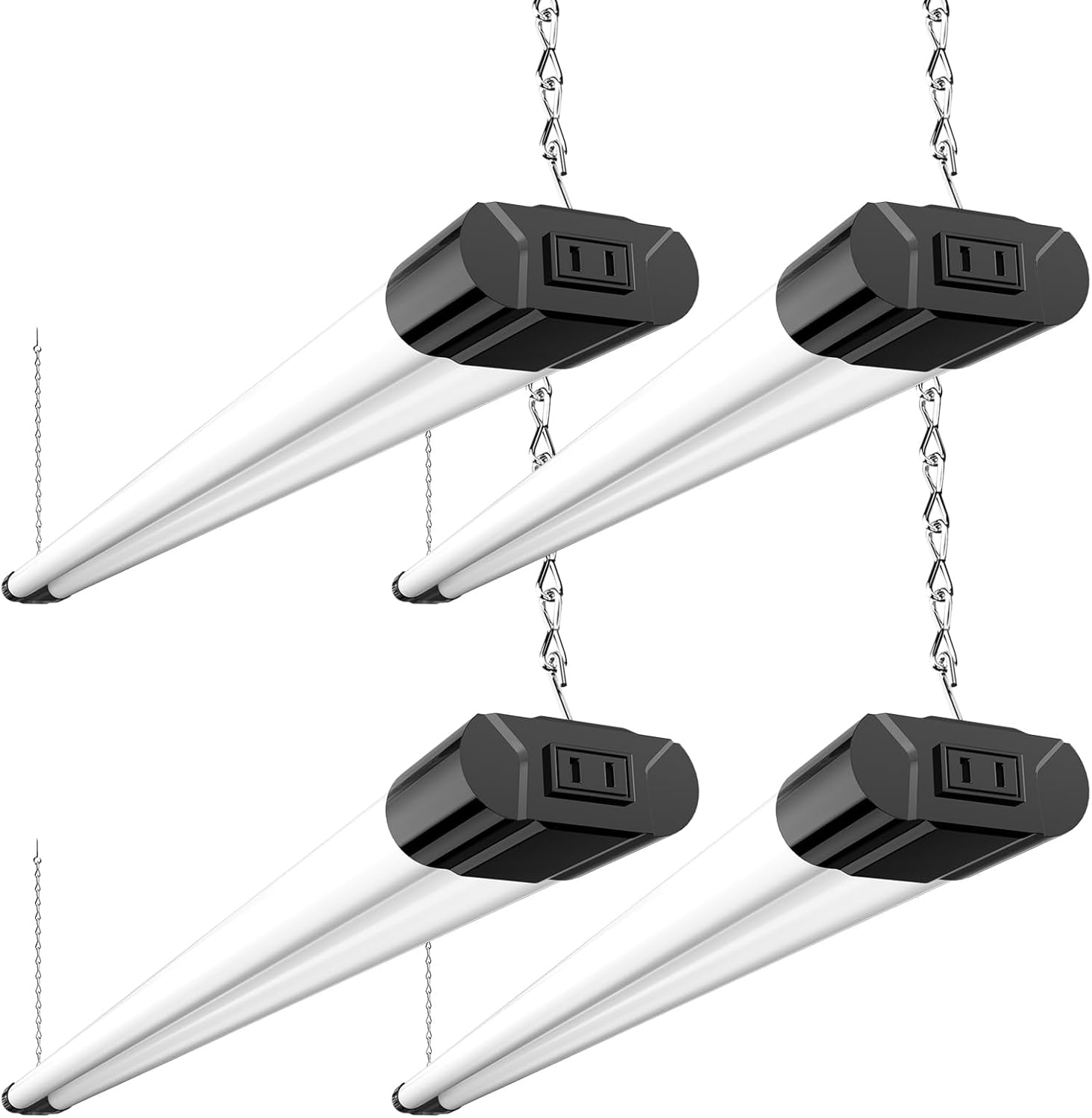 4 Pack Linkable LED Utility Shop Light, 4400 LM, Super Bright 6500K ...