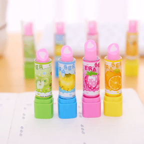 4-Pack Lipstick-Style Fruit Scented Erasers