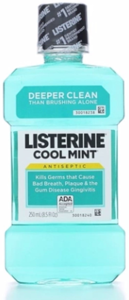 Listerine Antiseptic Mouthwash, Cool Mint, 250 mL (Pack of 4)