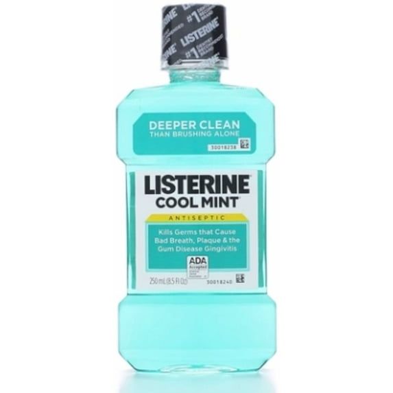 Listerine Antiseptic Mouthwash, Cool Mint, 250 mL (Pack of 4)