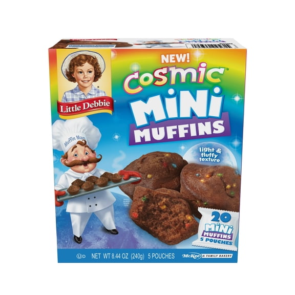 (4 Pack) Little Debbie Cosmic Mini Muffins, 8.44 oz, 5 Count