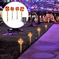 thumbnail image 1 of 4 Pack Lollipop Christmas Solar Pathway Lights Outdoor, 80 LED Peppermint Pathway Lights, Candy Cane Christmas Decorations with 8 Lighting Modes for Xmas Holiday Patio Yard Lawn Garden, 1 of 7