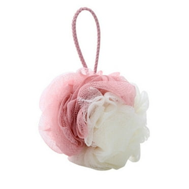 4 Pack Loofah Bath Sponge Lace Mesh,Sponge Loofahs, Multi Color Bath Loofah Sponge Assortment for Silky Skin, Full Cleanse Lather Luxurious Bathing Accessories