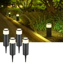 4 Pack Low Voltage LED Pathway Lights, Low Voltage Spot Lights, Wired Driveway Lights, Color Changing Landscape Lighting, 3000K Warm White