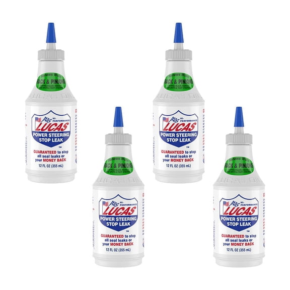 (4 Pack) Lucas Oil 10008 Power Steering Stop Leak - 12 Ounce