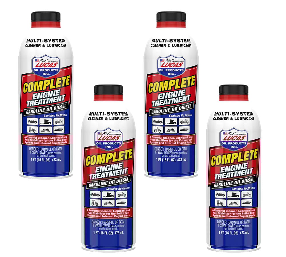 (4 Pack) Lucas Oil 10016 Complete Engine Treatment - 16 Ounce