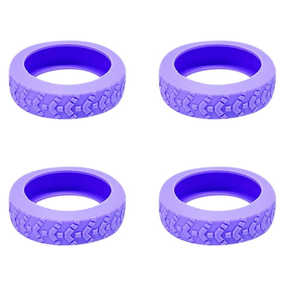 4-Pack Luggage Wheel Protectors in Colorful Designs, Silicone Covers for Suitcases to Reduce Noise and Prevent Damage, Fits Most Double-Wheeled Models