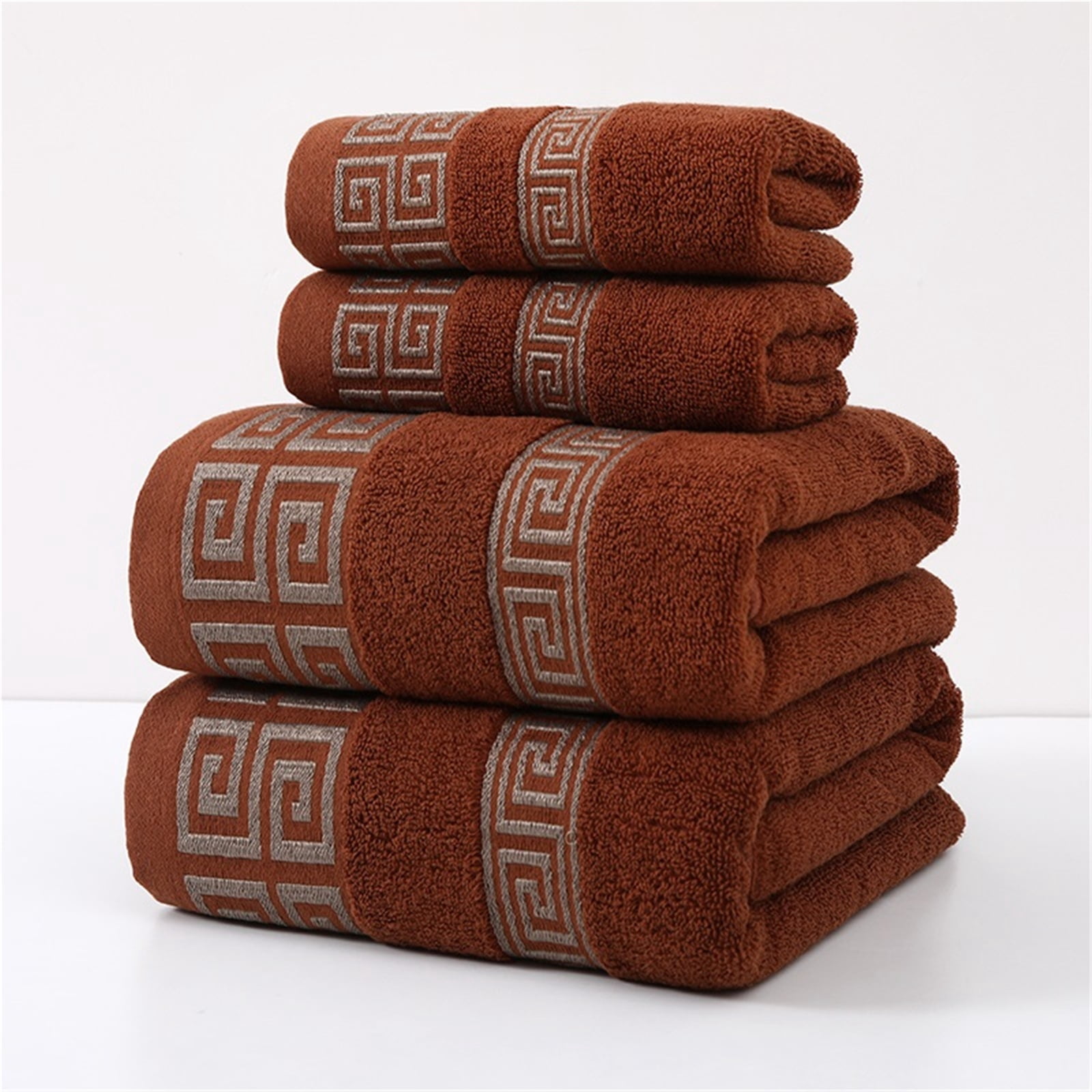 4 Pack Luxurious 100% Cotton Bath Towel Set, Ultra-Soft and Highly Absorbent, 400 Gsm Perfect for Couples and Bathroom Decor