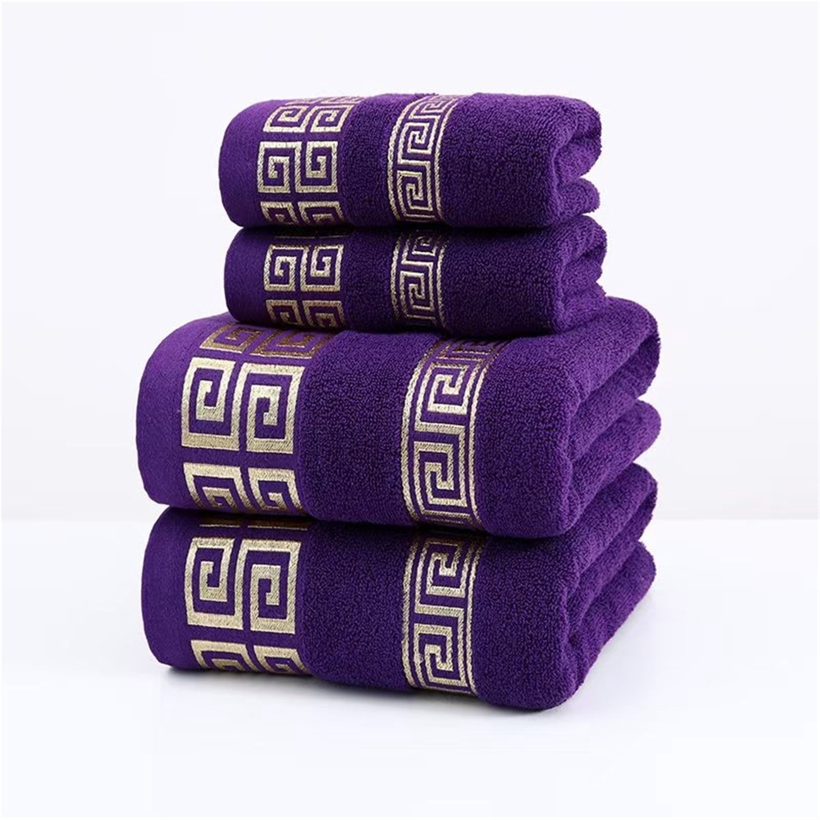 4 Pack Luxurious 100% Cotton Bath Towel Set, Ultra-Soft and Highly Absorbent, 400 Gsm Perfect for Couples and Bathroom Decor