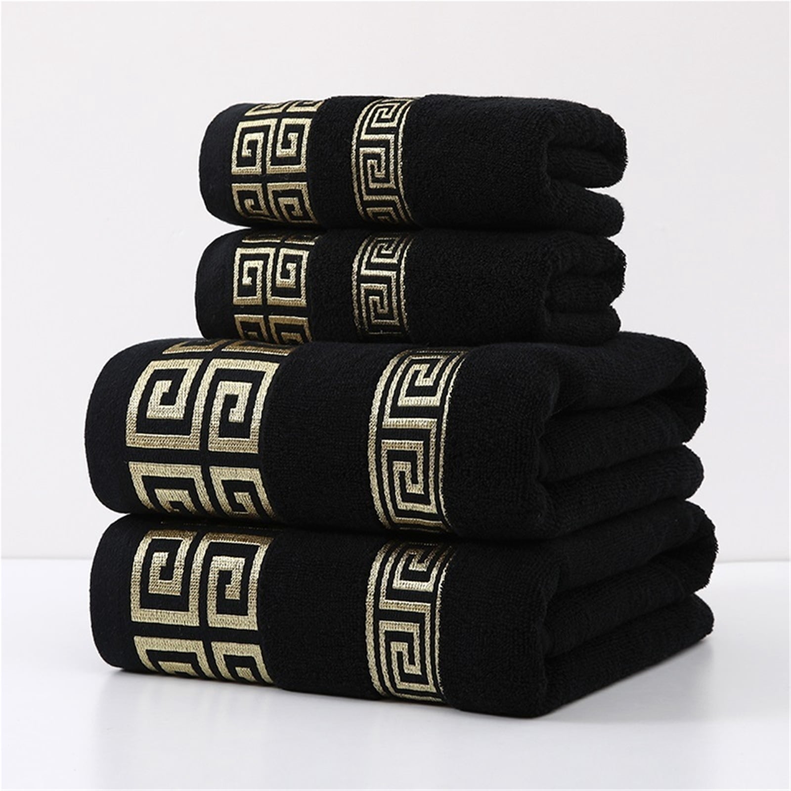 4 Pack Luxurious 100% Cotton Bath Towel Set, Ultra-Soft and Highly Absorbent, 400 Gsm Perfect for Couples and Bathroom Decor