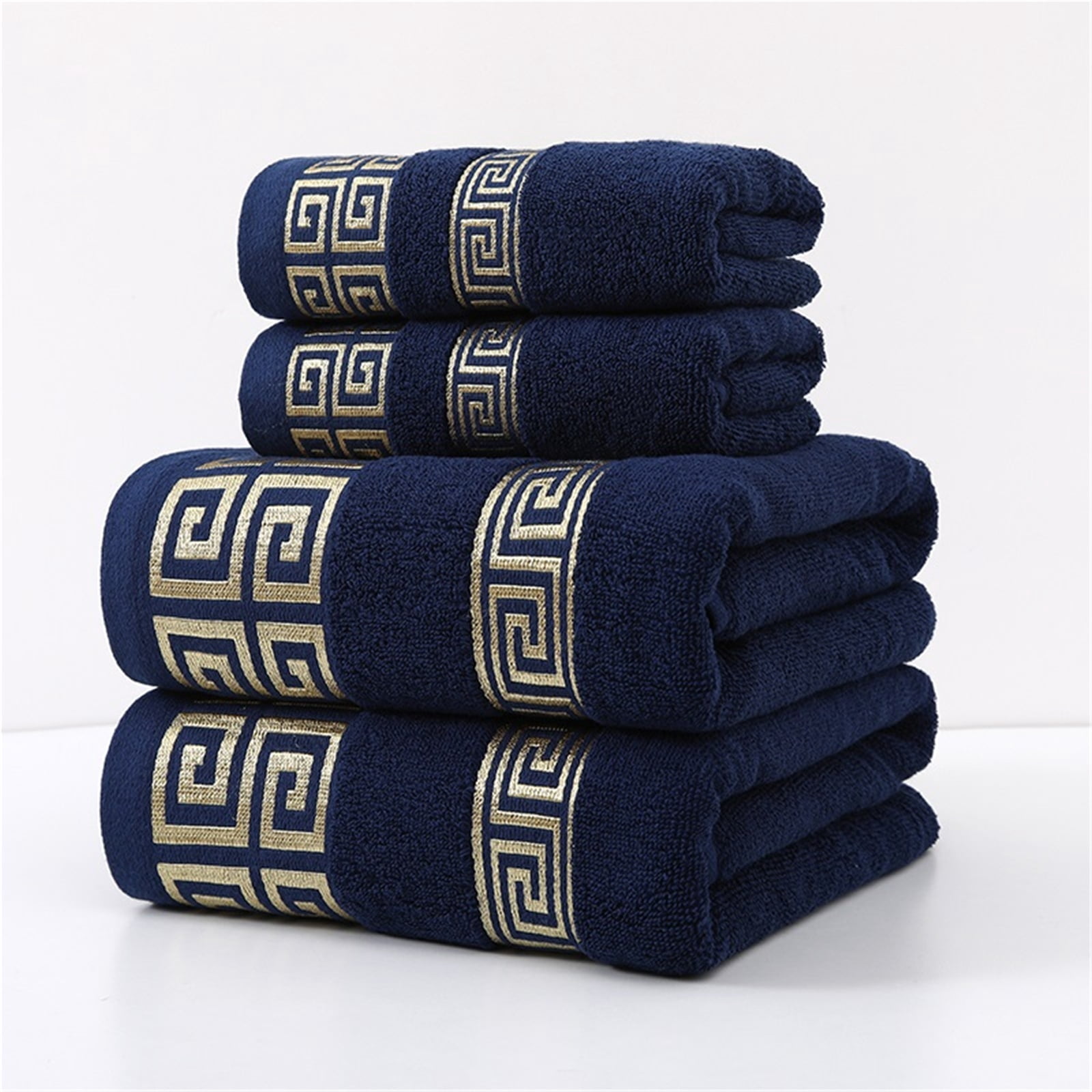 4 Pack Luxurious 100% Cotton Bath Towel Set, Ultra-Soft and Highly Absorbent, 400 Gsm Perfect for Couples and Bathroom Decor