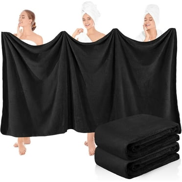 4-Pack Luxury Oversized Bath Sheets (40x80 Inch) - 350GSM Coral Velvet Microfiber, Ultra Absorbent & Quick-Dry - Extra Large Spa Towels for Adults, Beach & Home Use - Cream