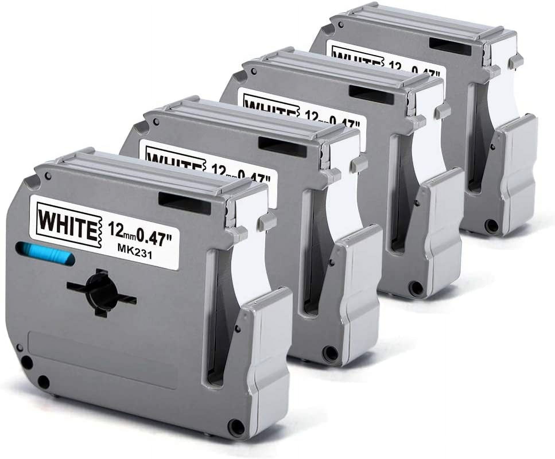 4 Pack MK231 Compatible Label Tape Replacement for Brother P Touch M
