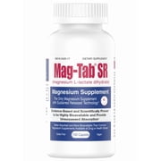 4 Pack Mag Tab SR Magnesium Lactate Dihydrate Supplement 100 Caplets