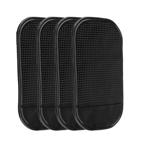 4-Pack Magic Car Grip Pad Set – Universal Non-Slip Adhesive Mat for Cell Phones & Miscellaneous Equipment TIKA