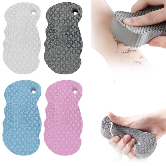 4 Pack Magic Exfoliating Bath Sponge for Dead Skin Removal, Super Soft Reusable Body Scrubber, Painless Peeling Sponge for Deep Cleaning & Skin Smoothing