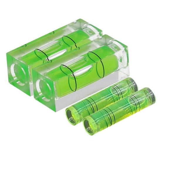 4 Pack Magnetic Bubble Levels Square and Round Level 40mm Precision Horizontal Bubble for Woodworking Camera Tripod RV Fridge