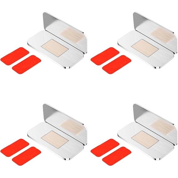 4 Pack Magnetic Cabinet Door Catch No Drill Strong Adhesive Quiet Close for various scenarios