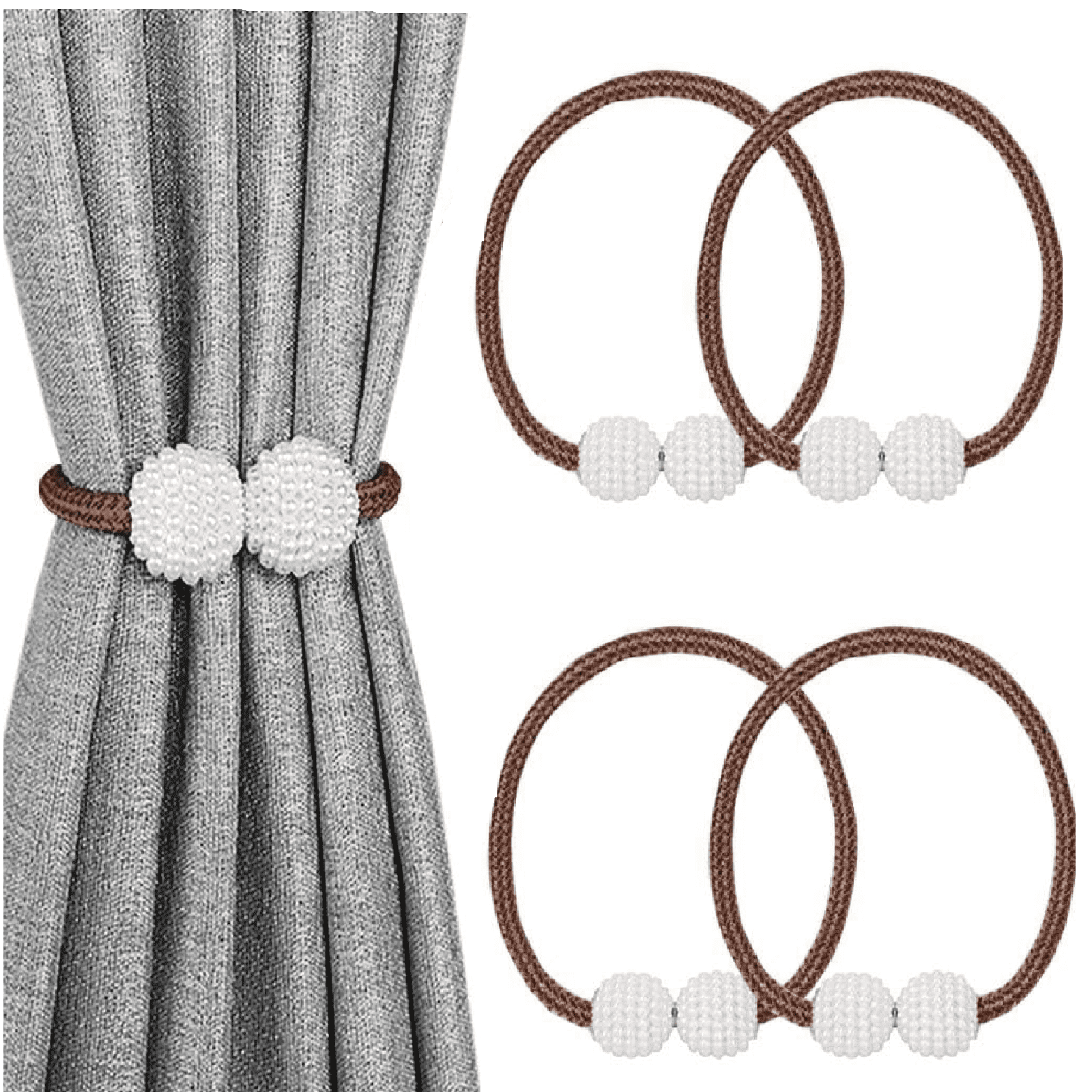 Curtain Holdbacks with Mounting Hardware Decorative Drape Tieback