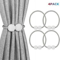 4 Pack Magnetic Curtain Tiebacks,Curtain Tiebacks Buckles Holdbacks Holders Hooks Clip for Home Bedroom Office Decorative Curtain