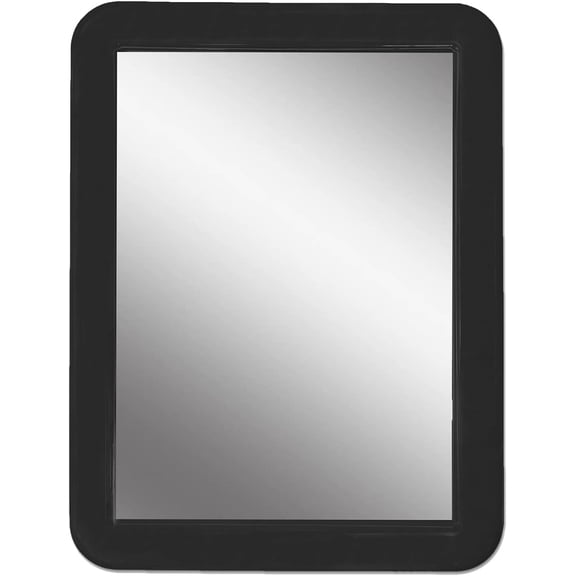 4 Pack Magnetic Locker Mirror,5" x 7" Small Mirrors School Locker, Bathroom, Household Refrigerator, Locker Accessory, Office Cabinets, and Home (Black)