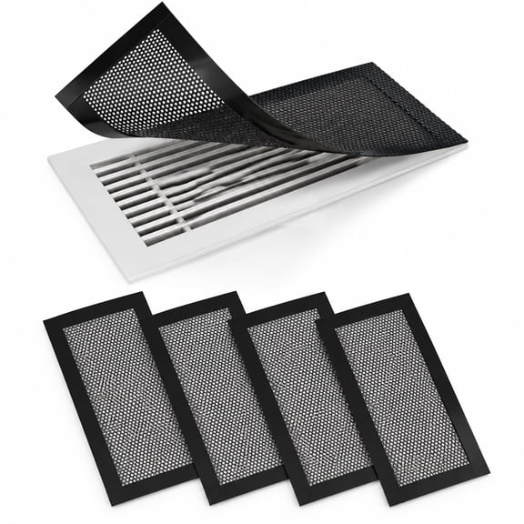 4 Pack Magnetic PVC Floor Vent Covers, 4x10 Inch Decorative Air Vent Screen for Floor Wall Ceiling Register