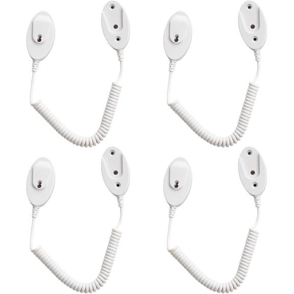 4 Pack Magnetic Remote Control Holder Anti-Loss, Retractable Remote Control Tether Wall Mounted, Adhesive Security Leash for TV AC Fan Remote, Keeps Controllers from Getting Lost