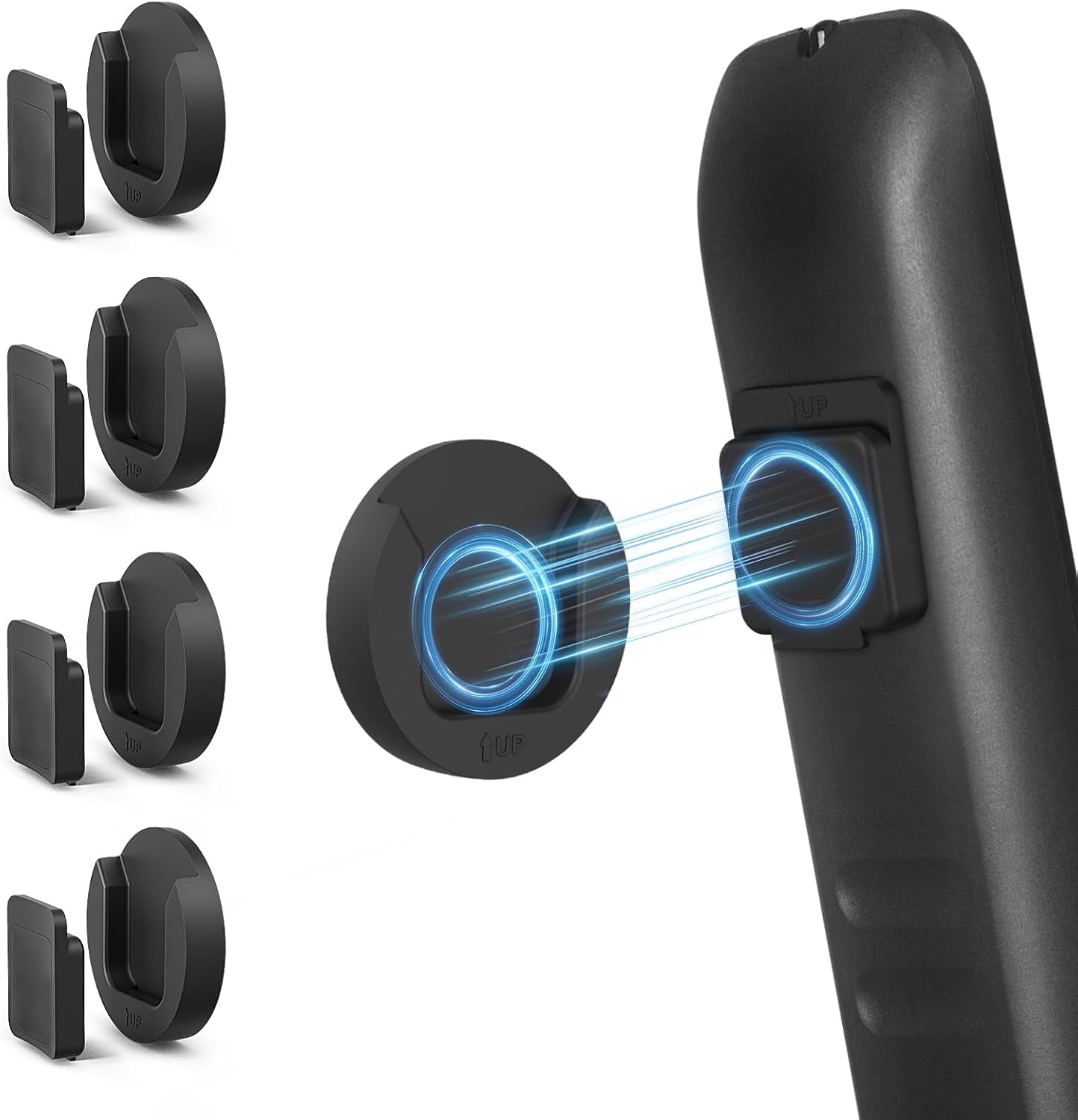 Tv Remote Rv 4-Pack Magnetic Remote Control Holder with Strong Adhesive, No-Drill ...