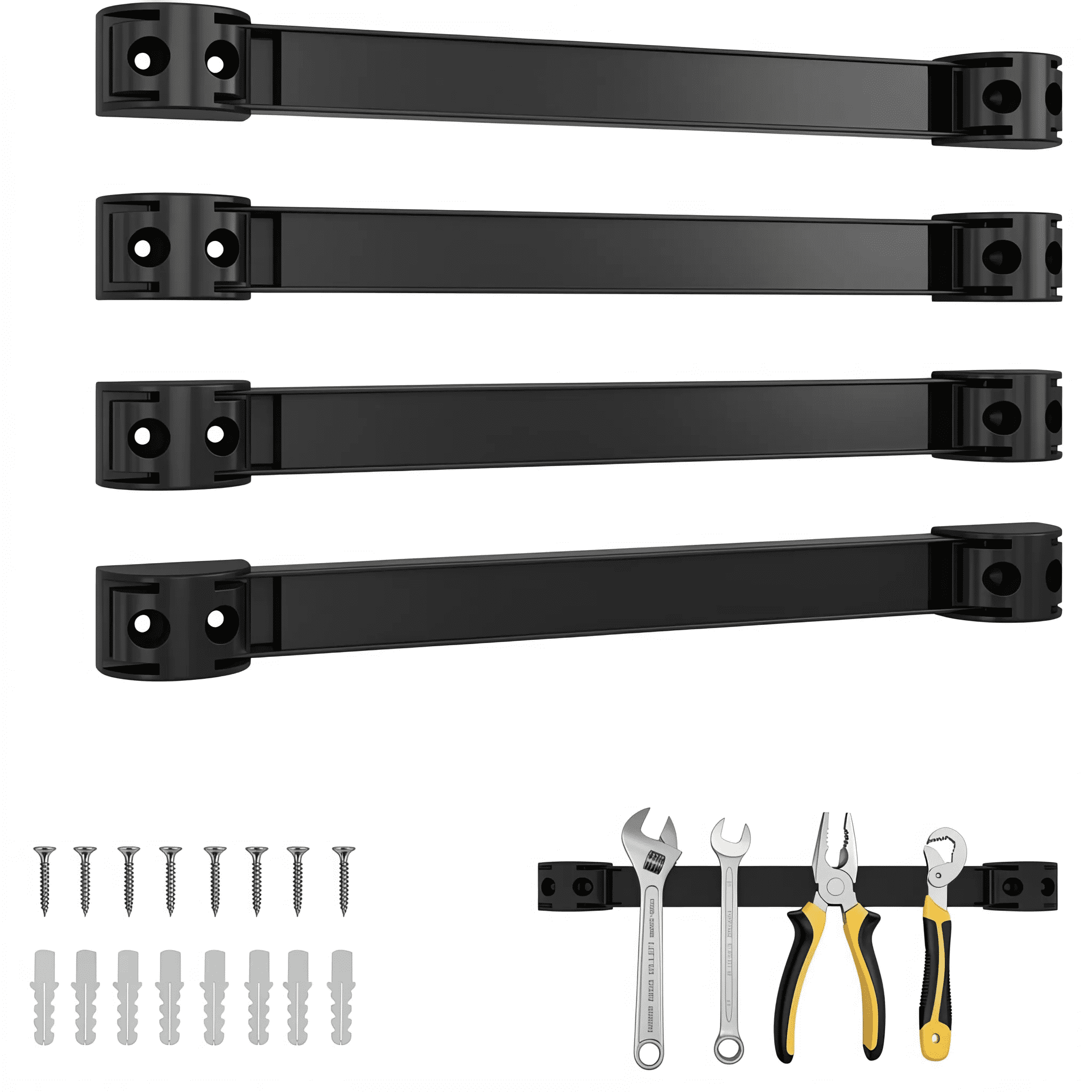Wrench Organizer For 40 Wrenches – Magnetic Base, Labels Included, Wall Or Drawer Mount