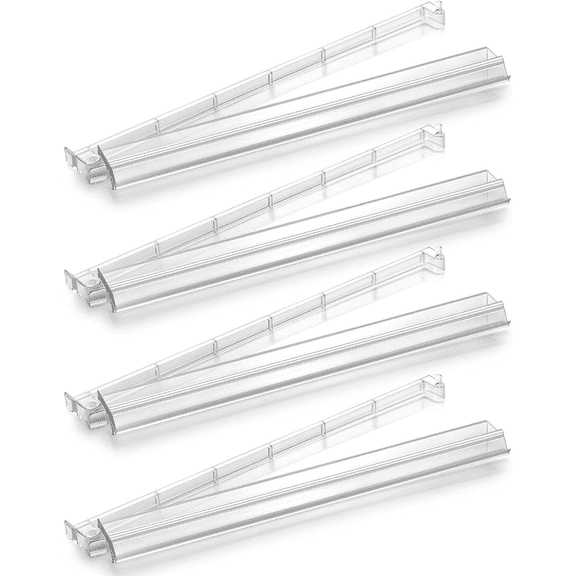 4-Pack Mahjong Rack & Pusher Combo for American Mahjong (Clear) - All‑in‑One Design