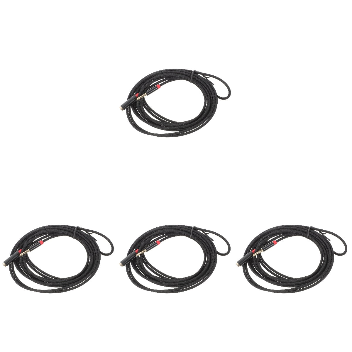 4 Pack Male to Female Extension Cable 1/8 Stereo Cord Extender Headset