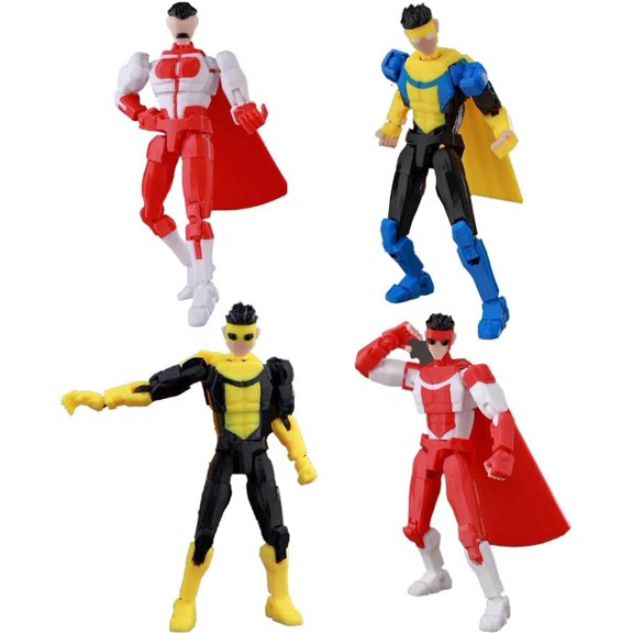 4Pack Mark Grayson Character Collectible Figurines,13.5CM 3DPrinted Fully Articulated Models, Desktop Display Ornament For Hobby Collection