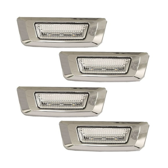 4 - Pack LED Marker Lamp for Kenworth T680, T700 T880 & Peterbilt 576 Models - LED Side Marker Turn Signal Lights Clear Lens Roof Marker Lights - P54-1211, KWP541211, P54-1287, P541177100