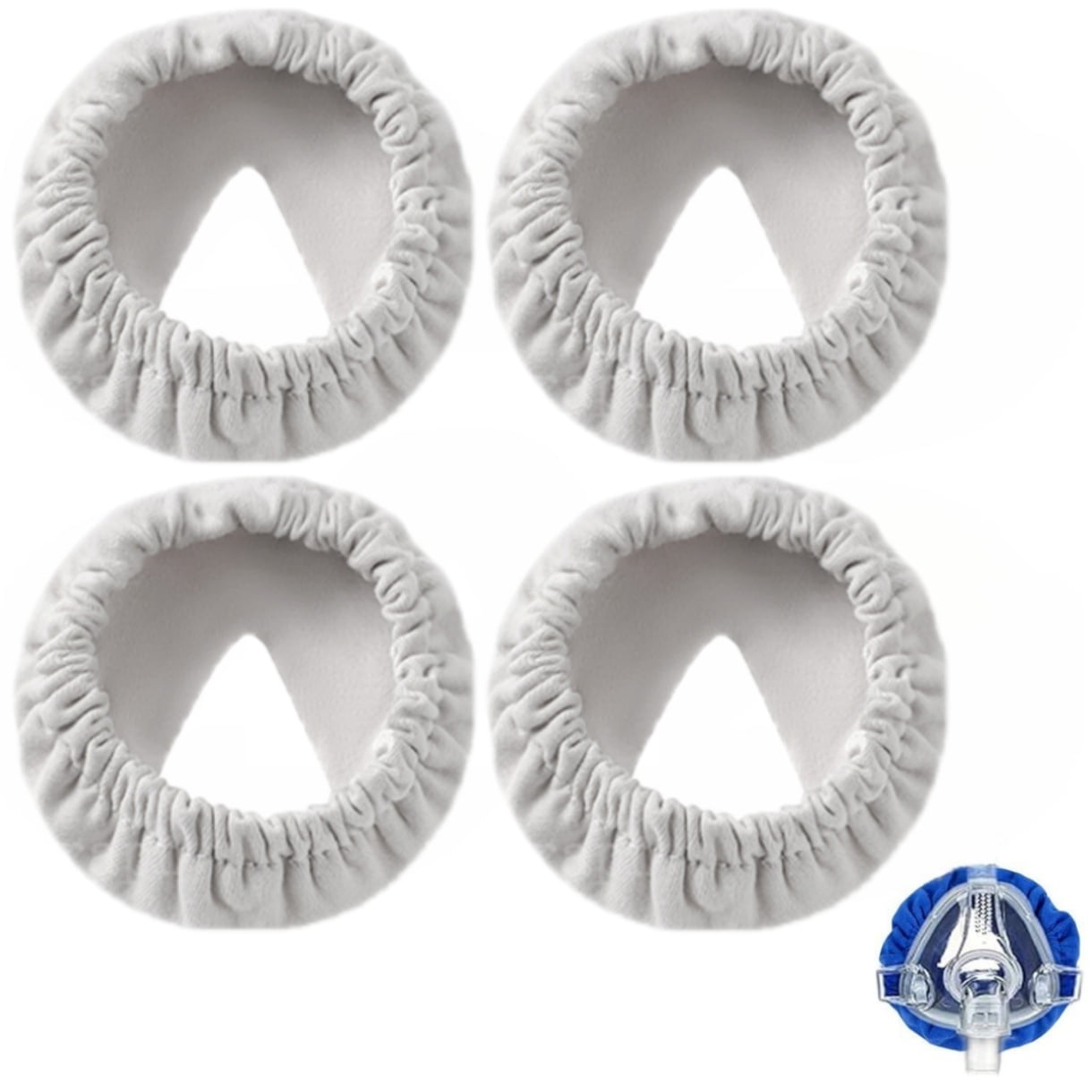 4 Pack Mask Liners Compatible with Full Face Mask Cover, Reusable Soft ...