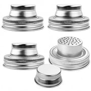 4 Pack Mason Jar Shaker Lids, Stainless Steel Shaker Lids for Mason Jars, Mas...