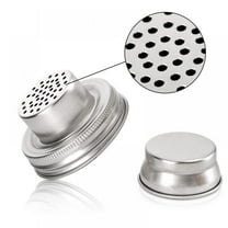 4 Pack Mason Jar Shaker Lids, Stainless Steel Shaker Lids for Mason Jars, Mas...