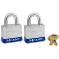 thumbnail image 1 of 4 Pack Master Lock 3T 1-9/16" Wide Laminated Padlocks with 3/4" Shackle Height - 2 per Package Both Keyed Alike, 1 of 2