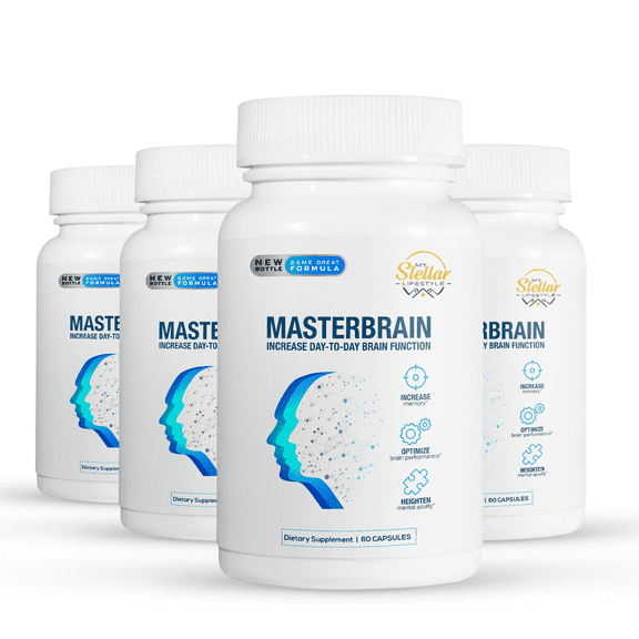 4 Pack Masterbrain, increase day to day brain function-60 Capsules x4