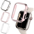 thumbnail image 1 of 4 Pack Matte Case Compatible with Apple Watch 45mm Series 7, Hard PC Cover Bumper Frame [No Screen Protector] All-Around Protective Shockproof Shell iWatch Series 7 45mm Accessories, 1 of 5