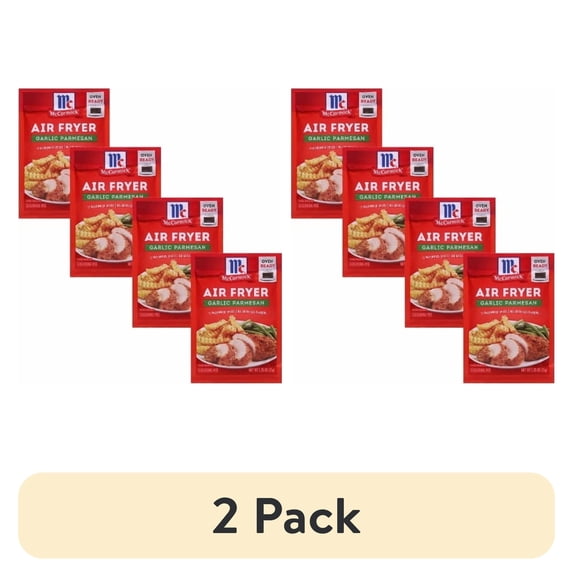 (2 pack) ( 4 Pack ) McCormick Air Fryer Garlic Parmesan Seasoning Mix 1.25 Oz