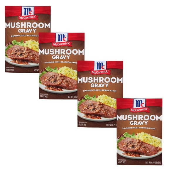 ( 4 Pack ) McCormick Mushroom Gravy Mix, 0.75 oz
