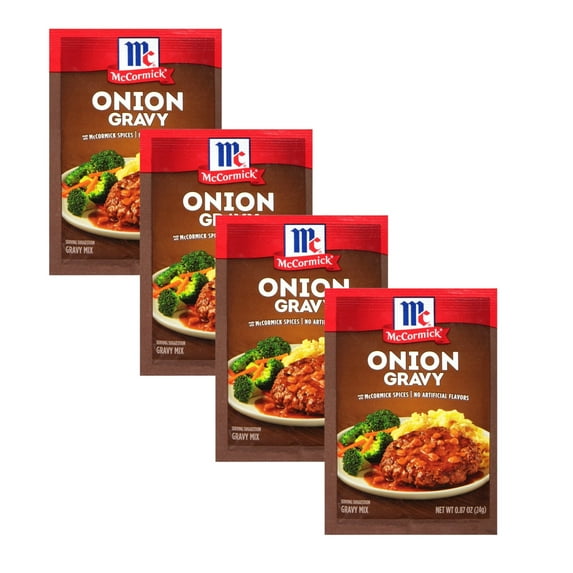 ( 4 Pack ) McCormick Onion Gravy Seasoning Mix 0.87 Oz