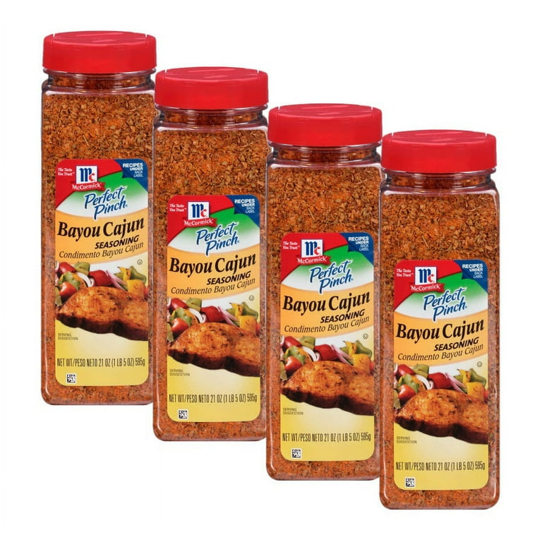 4 Pack  McCormick Perfect Pinch Bayou Cajun Seasoning, 21 oz